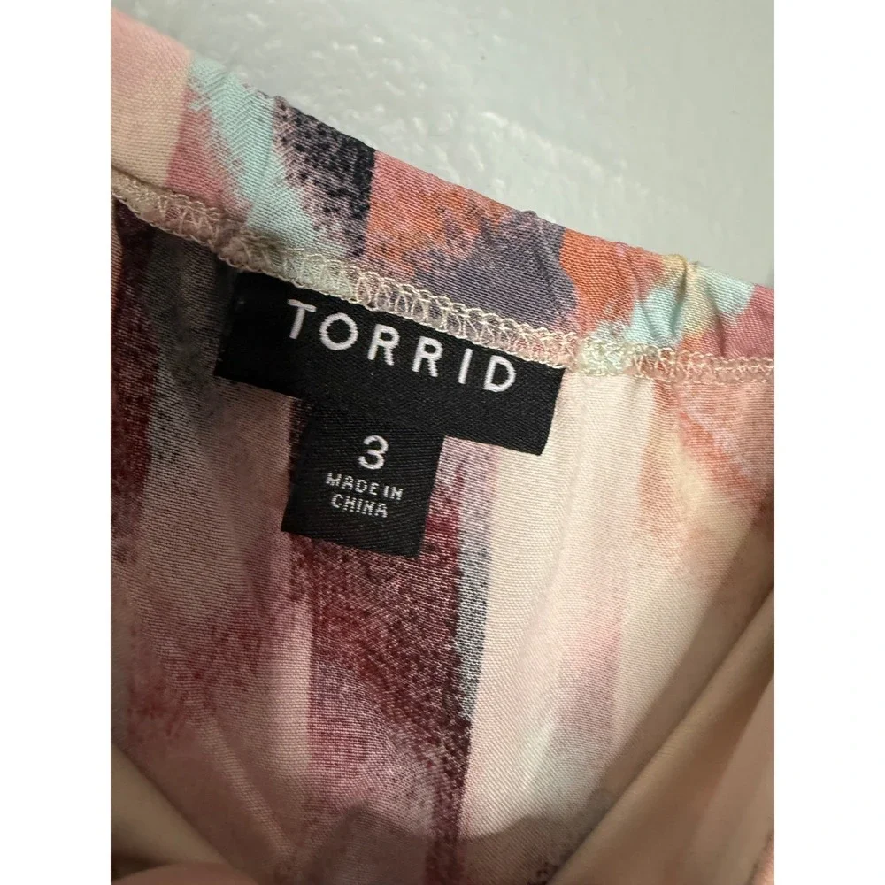 Torrid mini challis skater‎ dress pink - Picture 4 of 9